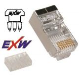 EXW RJ45 8/8 CAT6 STP fali/patch csatlakozó (12555)